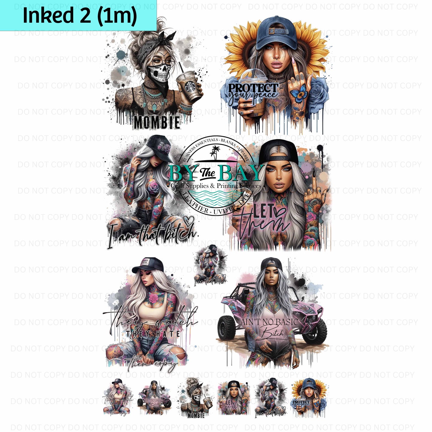 Inked Ladies (2) Pre-designed 1m DTF Gang Sheet