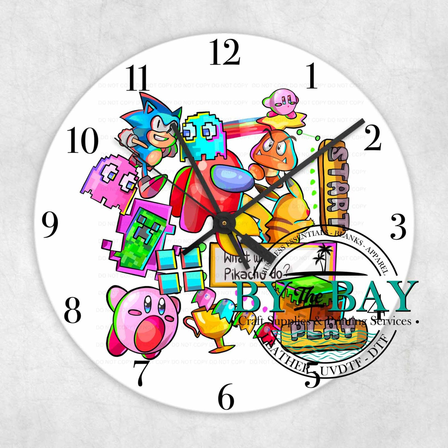 Retro Game UVDTF Clock