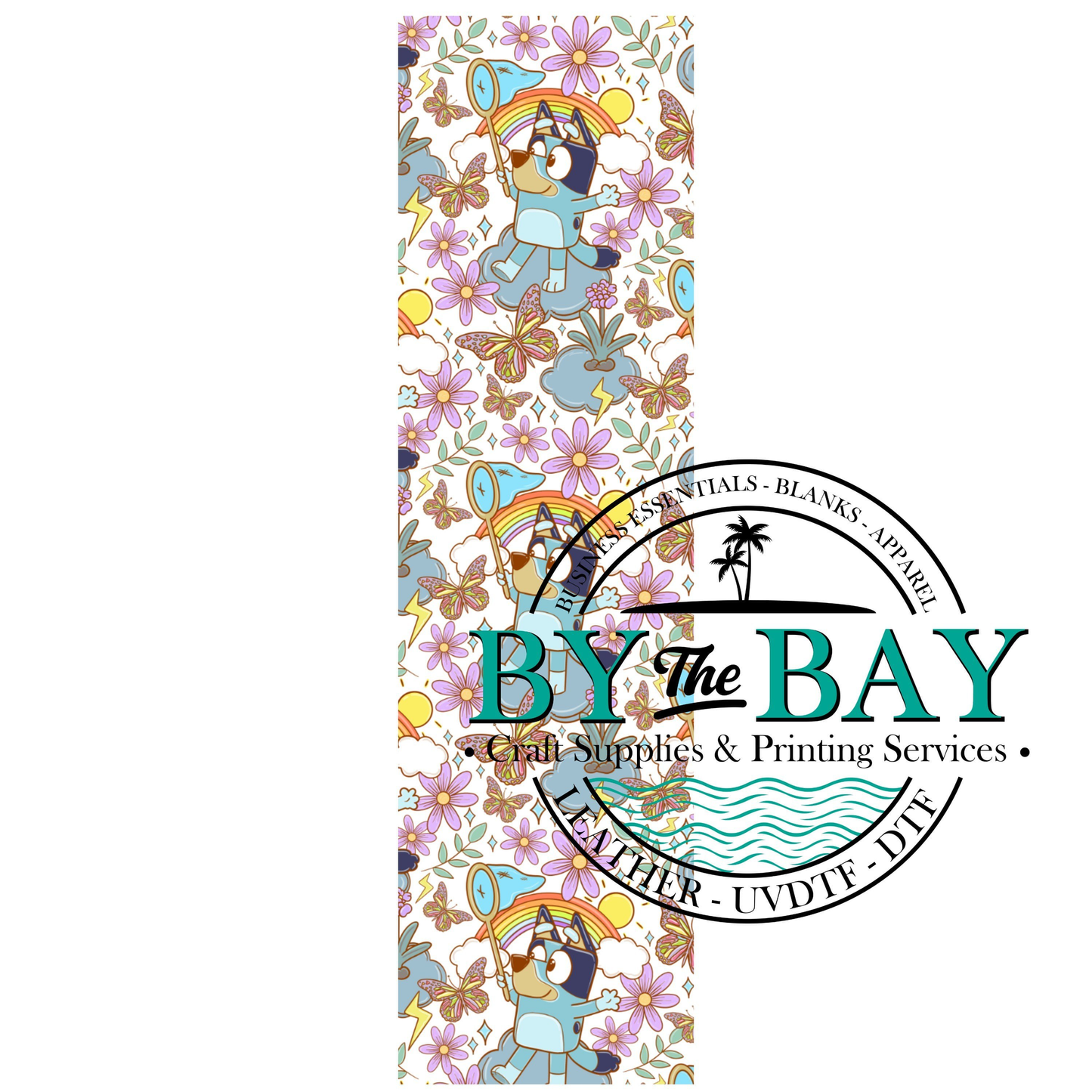 Blue dog pastel Bookmark Decal