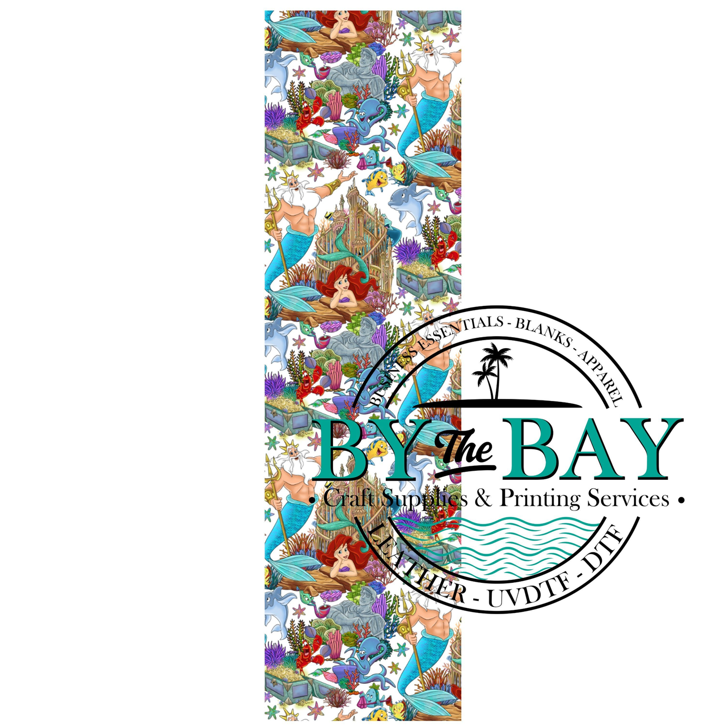 Red Mermaid Princess 2 Bookmark Decal