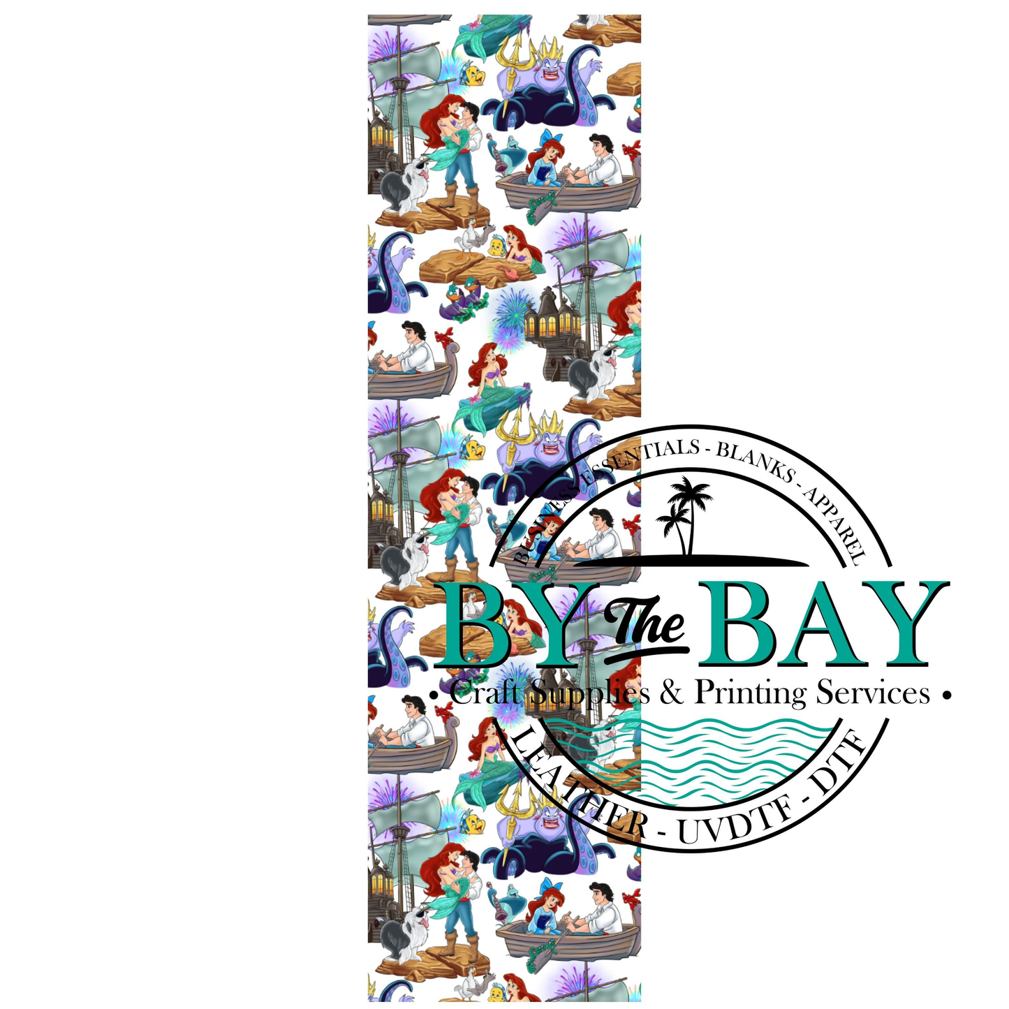 Red Mermaid Princess Bookmark Decal