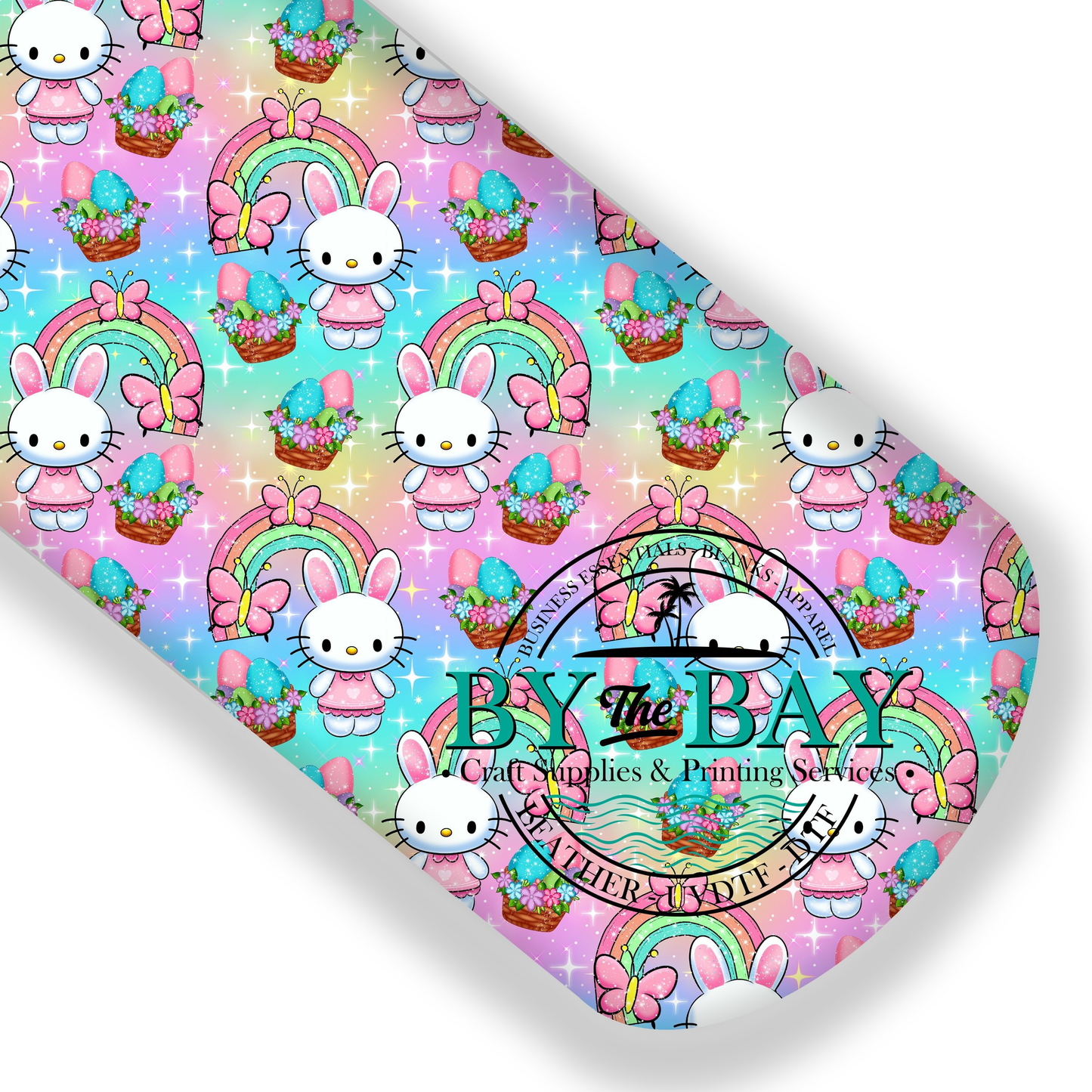 Kitty Basket Easter Rainbow