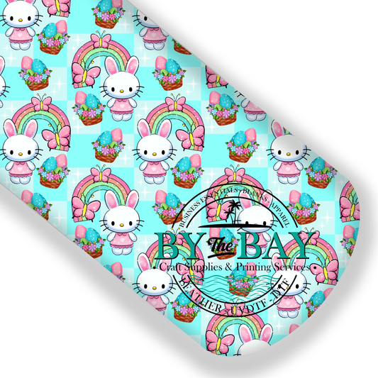 Kitty Basket Blue Check