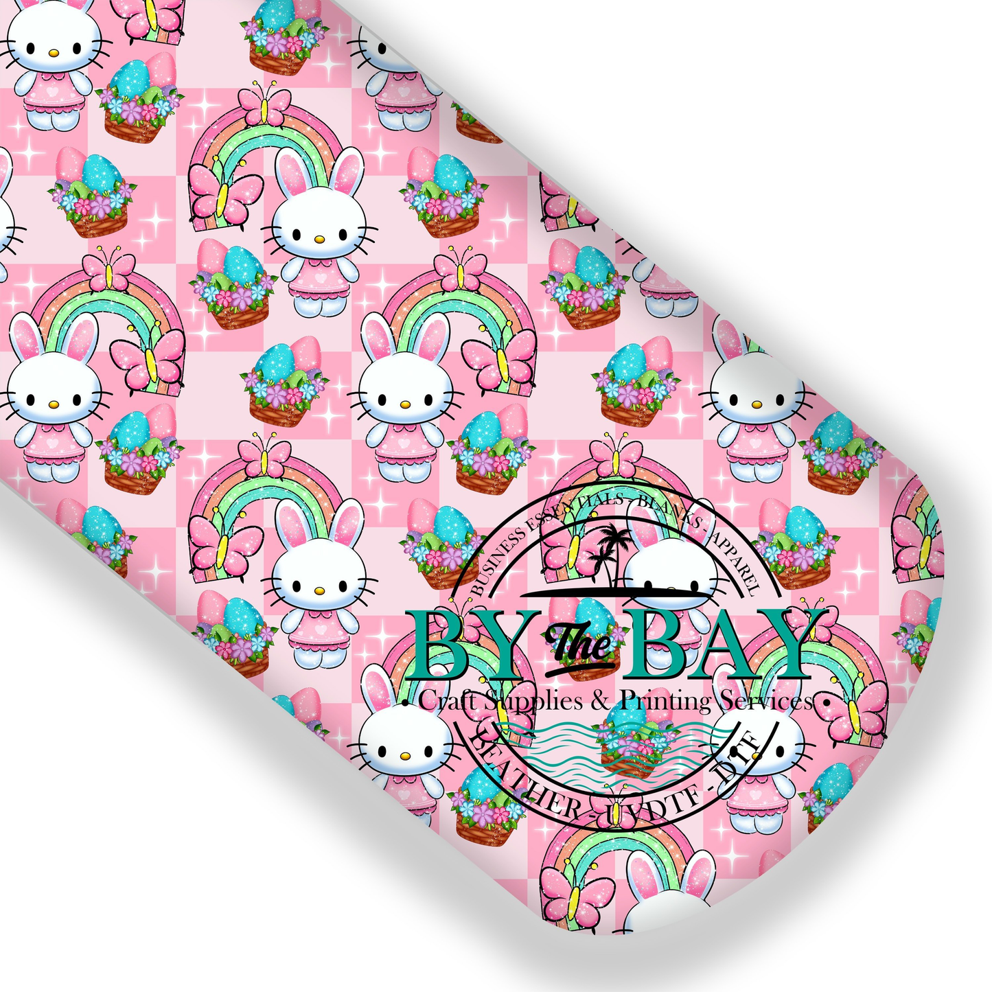 Kitty Basket Pink Check