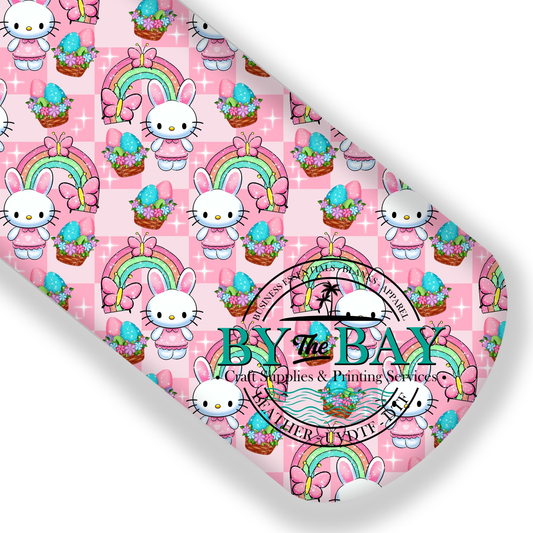 Kitty Basket Pink Check