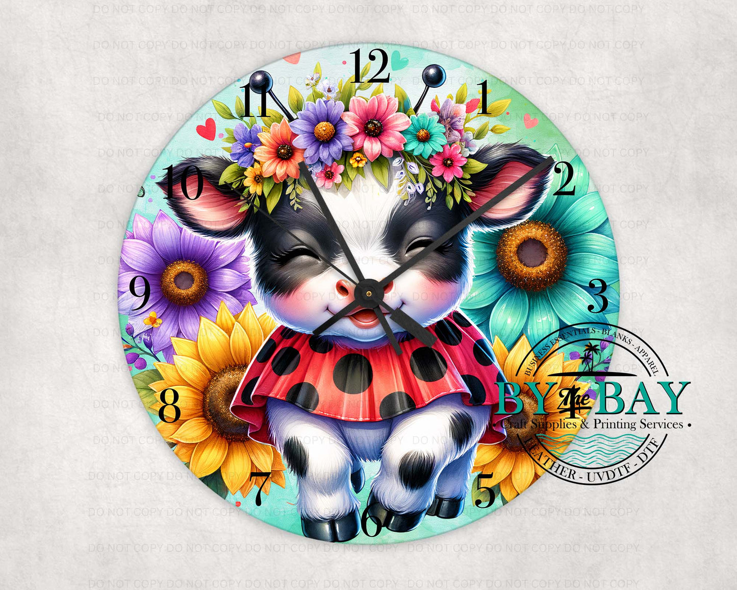 Lady Bug Cow Clock