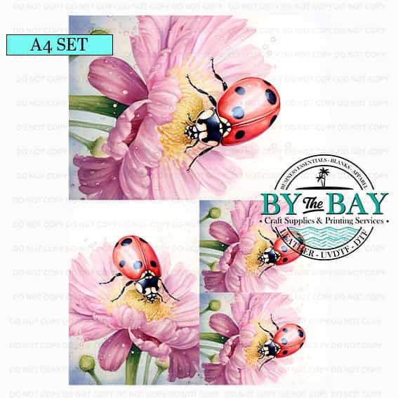 A4 Ladybug Flower Set