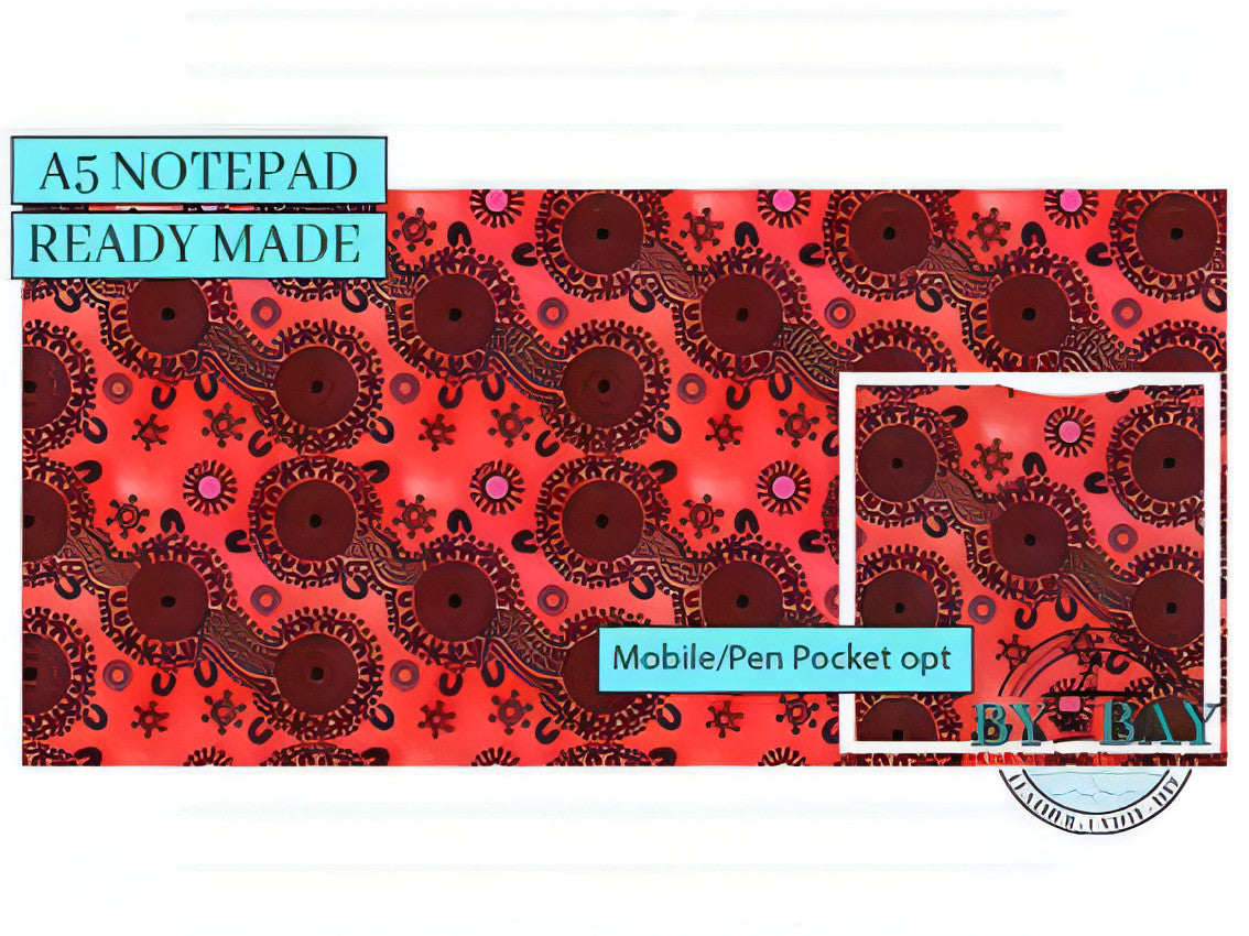 HDs Lifelines Red - Ready made notepad Cover (Notepad & pocket options available)