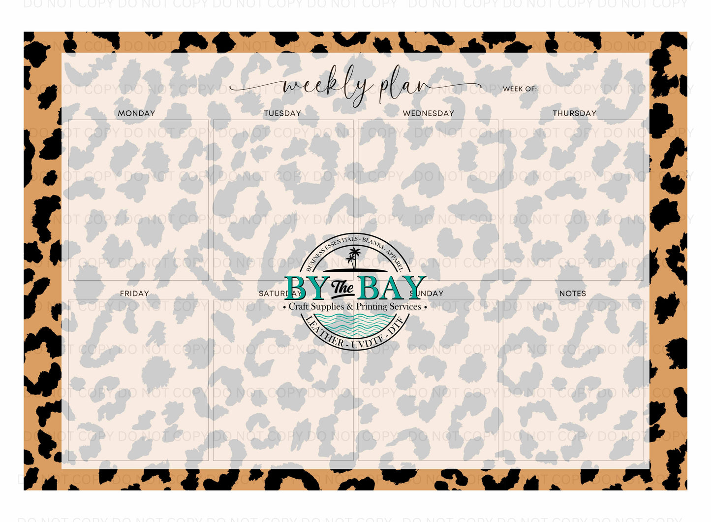 A3 Weekly Planners - Leopard Print