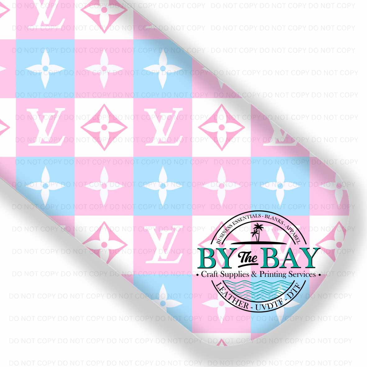 LV White Blue & Pink Checks