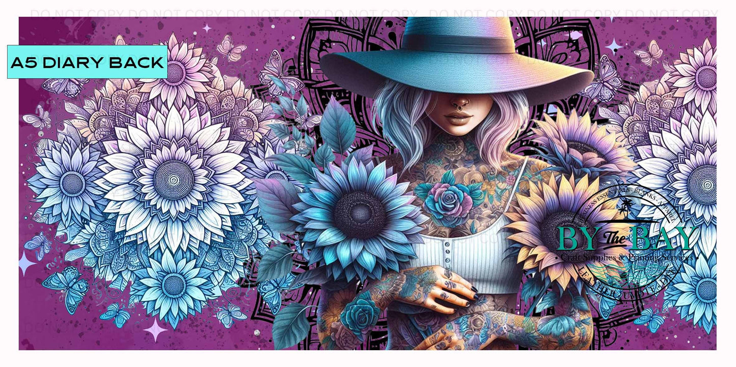 Lady in Hat A5 Diary Back