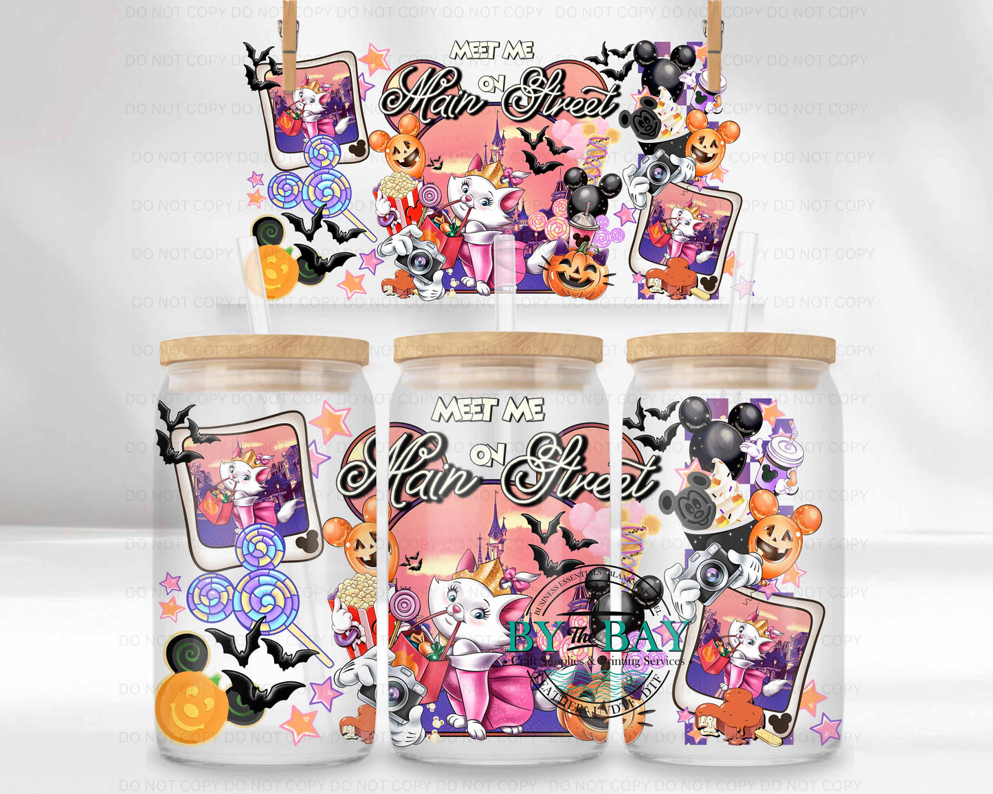 Main St Cat 16oz UVDTF Wrap