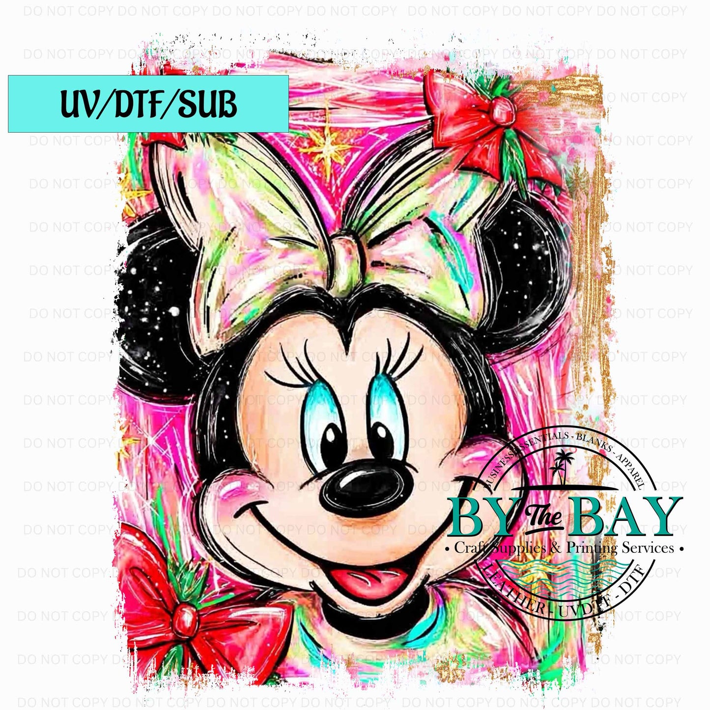 Miss Mouse Xmas UV/DTF/SUB Print