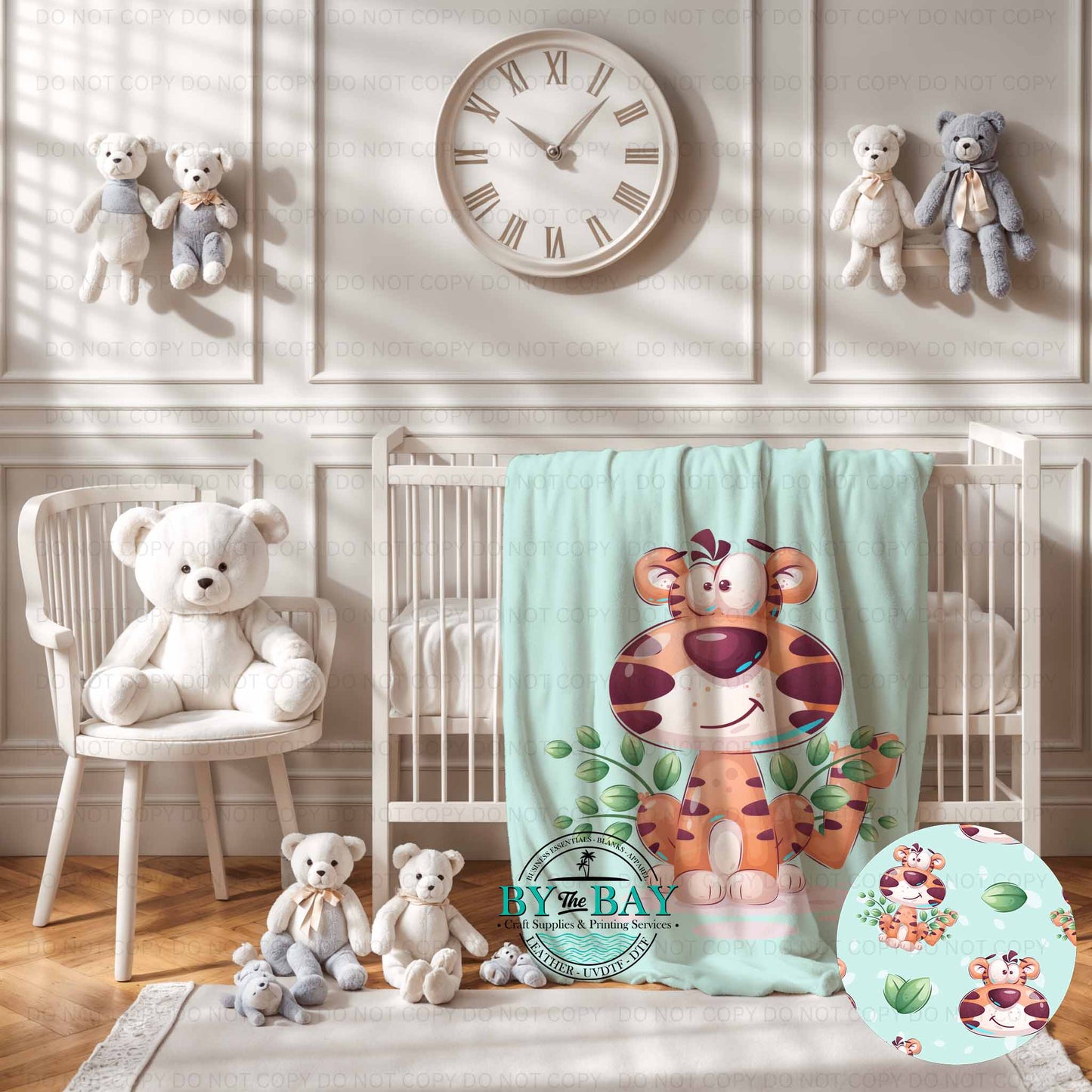 Mint Tiger Squish Blanket