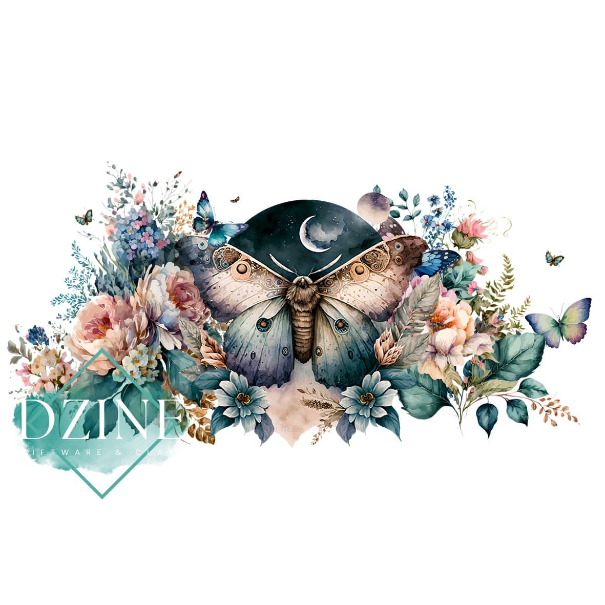 Moth & Flowers