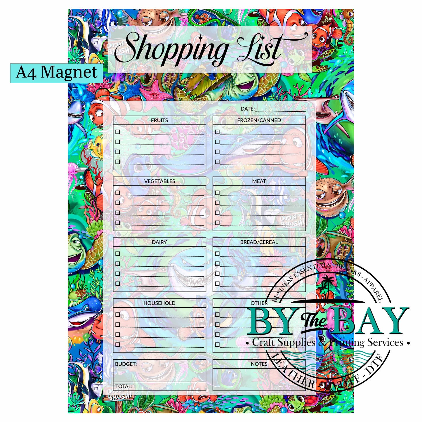 Fish Friends A4 Shopping List Magnet