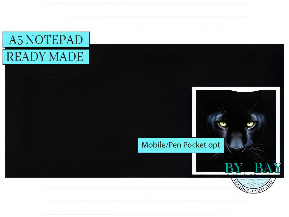 Panther - Ready made notepad Cover (Notepad & Pocket options available)