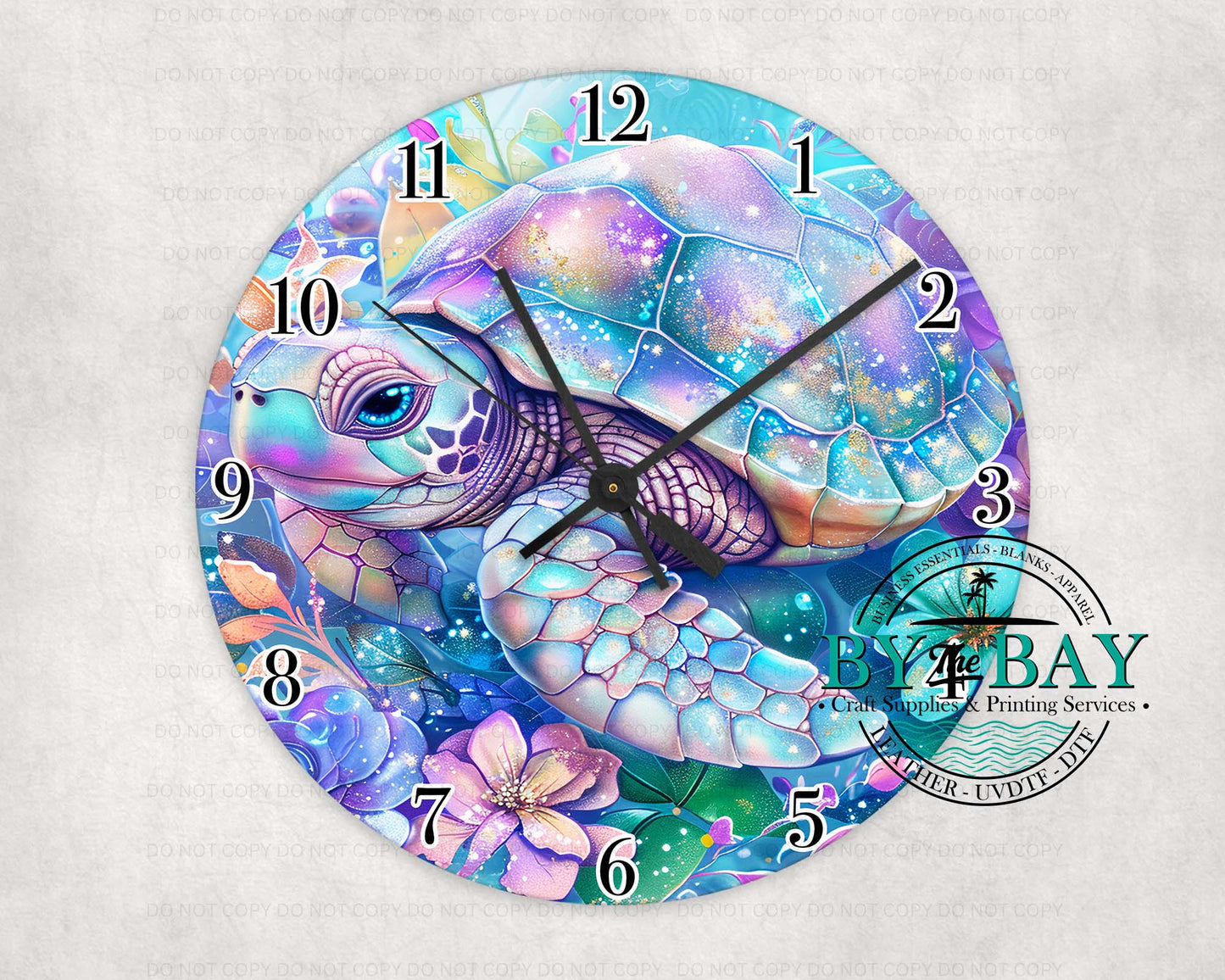 Pastel Turtle Clock