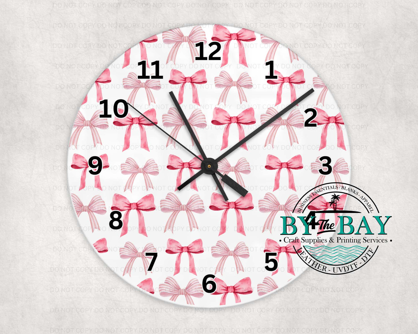 Pink Bows Clock