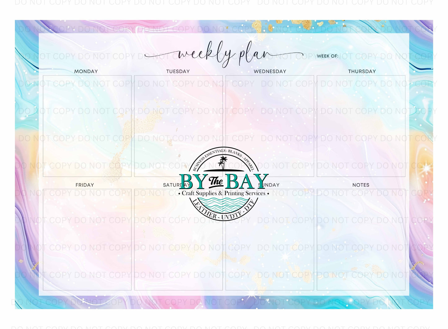 A3 Weekly Planners - Pastel Swirls