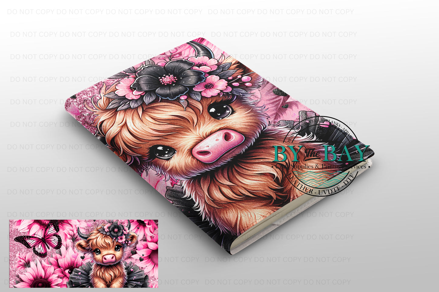 Pink Highland Tutu  - Ready made notepad Cover (Notepad & Pocket options available)