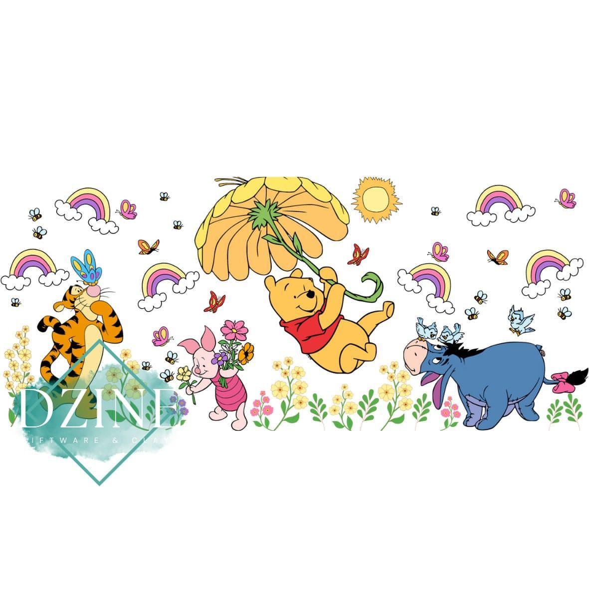 Honey bear with flower umbrella