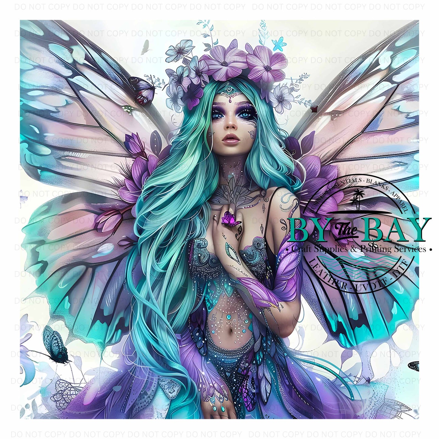 Purple Blue Glitter Fairy Panel (Various Sizes)