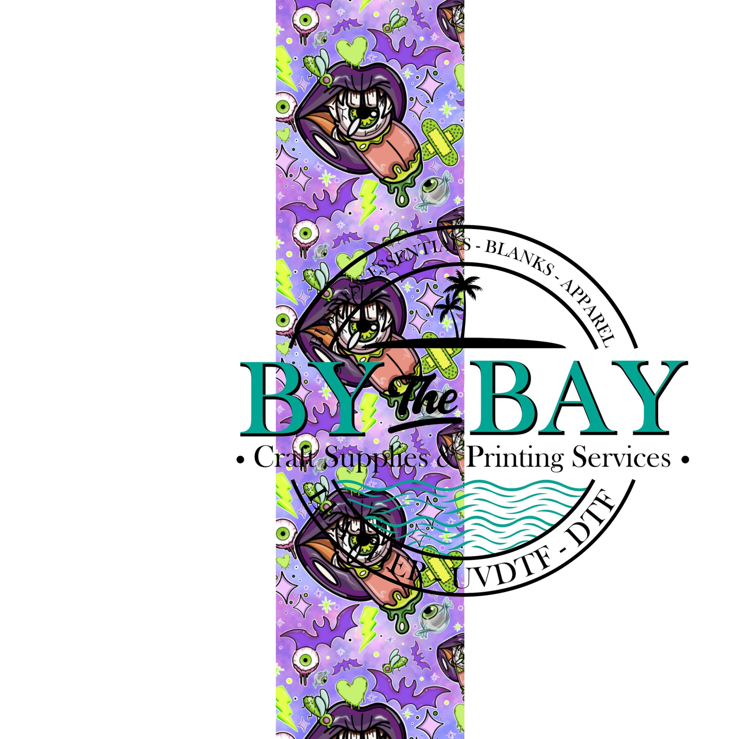 Purple Eyeball Tongue Bookmark Decal