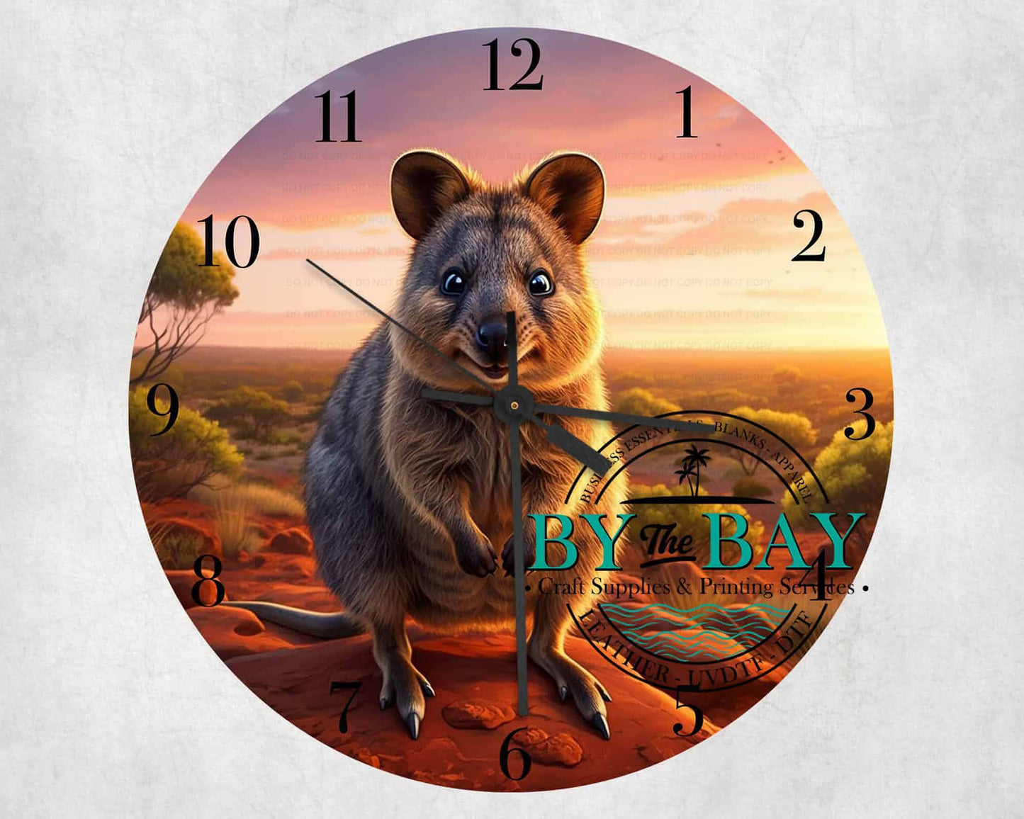 Sunset Quokka Clock