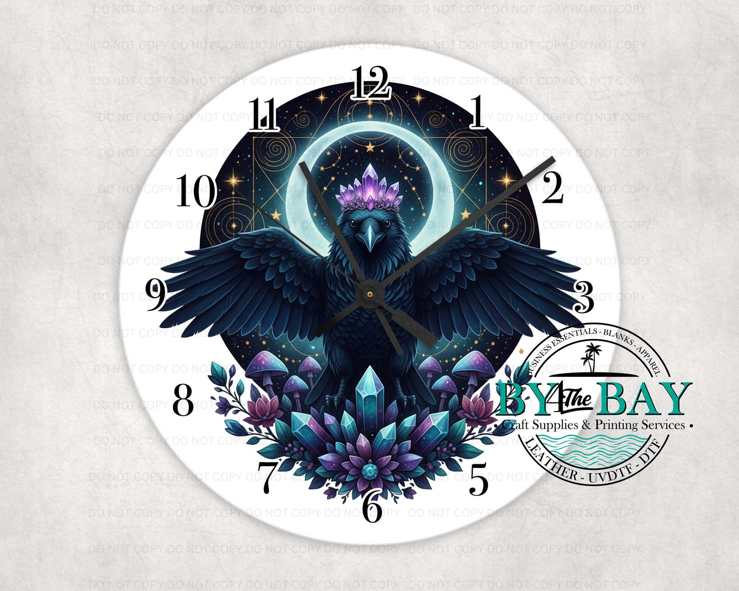 Raven Crystals Clock