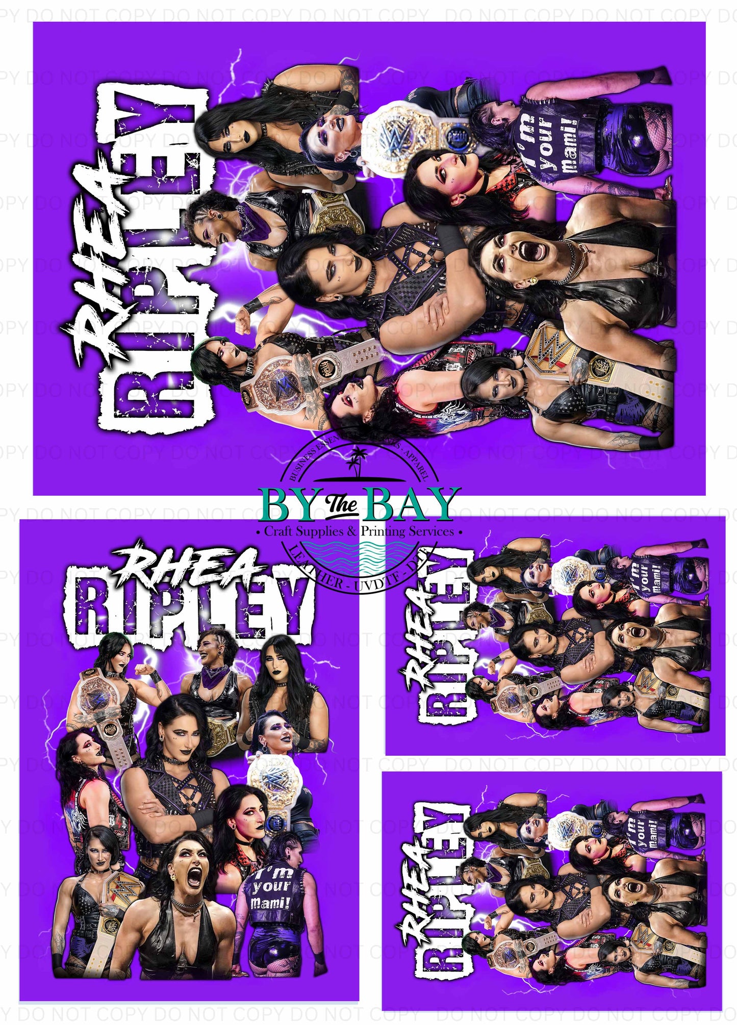 Rhea Purple (Various Sizes) Bag Panels