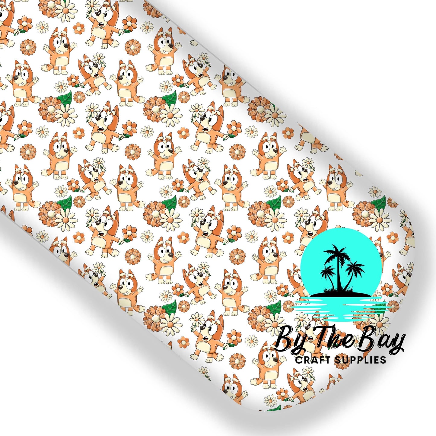 Red Dog Floral Faux Leatherette