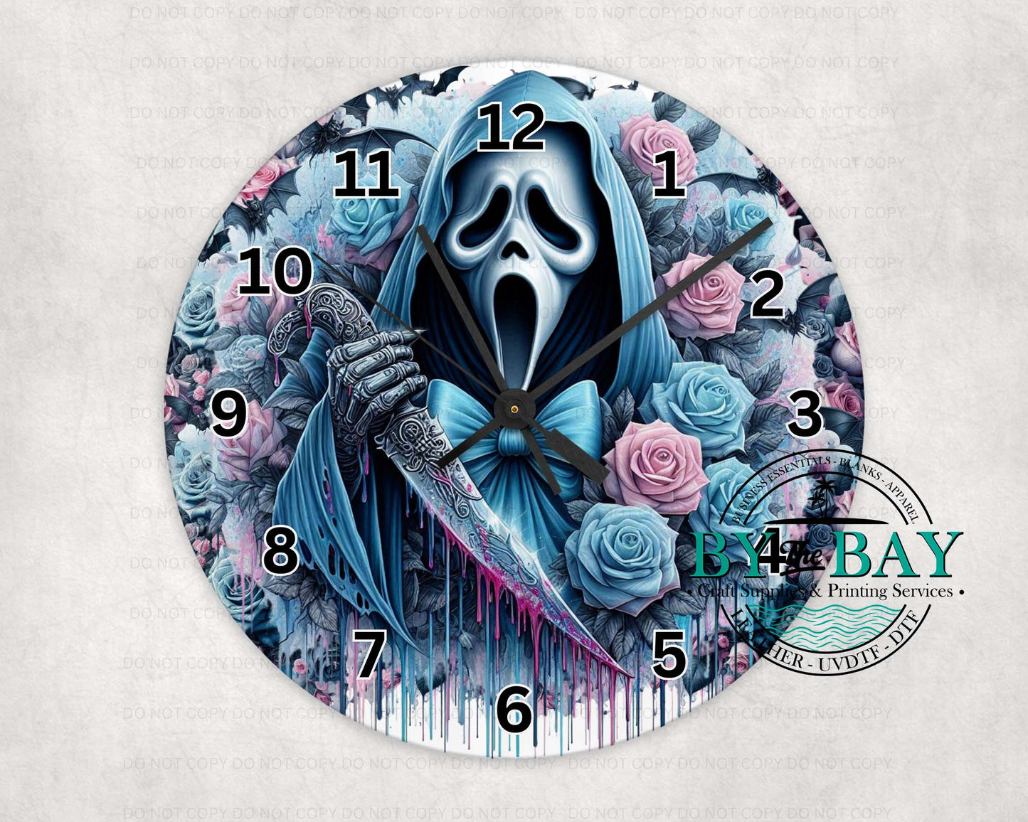 Scream Blue Clock