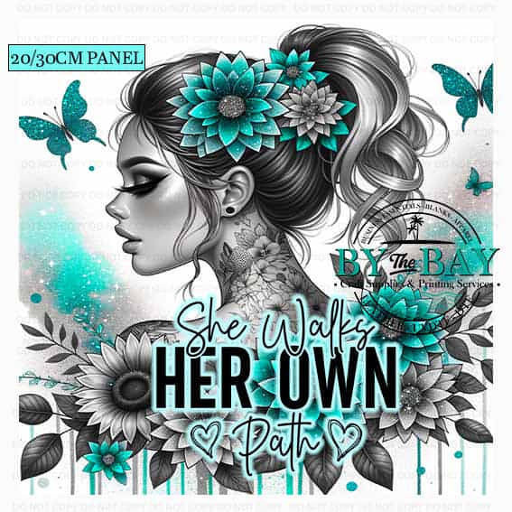 She walks her own path Bag Panels
