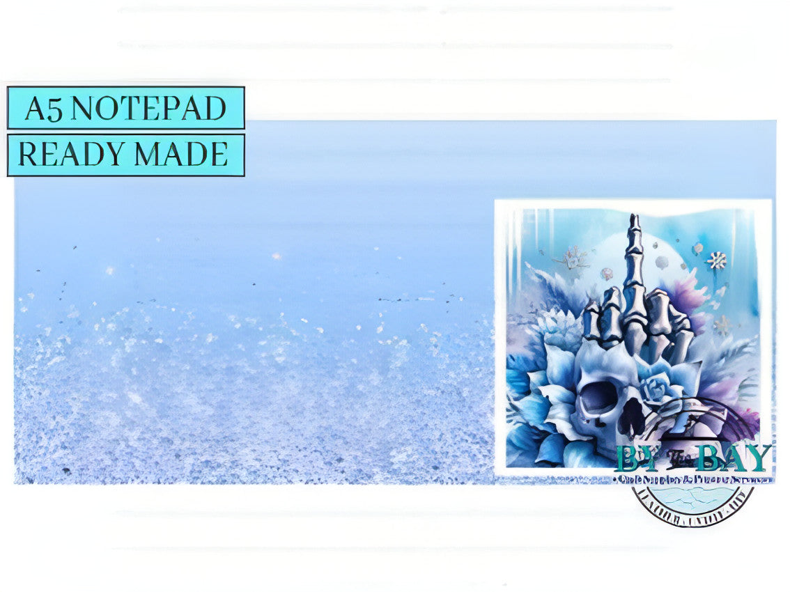 Skull FU - Ready made notepad Cover  (Notepad & pocket options available)