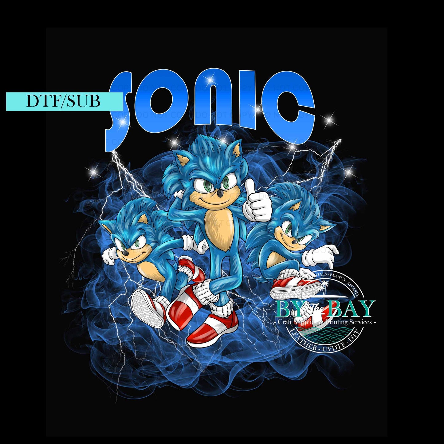 Blue Hedgehog Half Tone Print