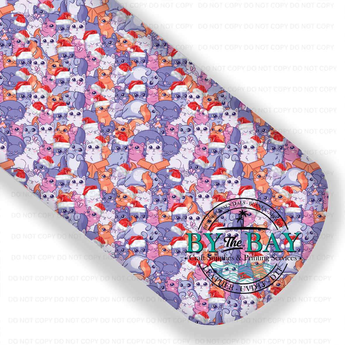 Stacked Cats Santa Hats