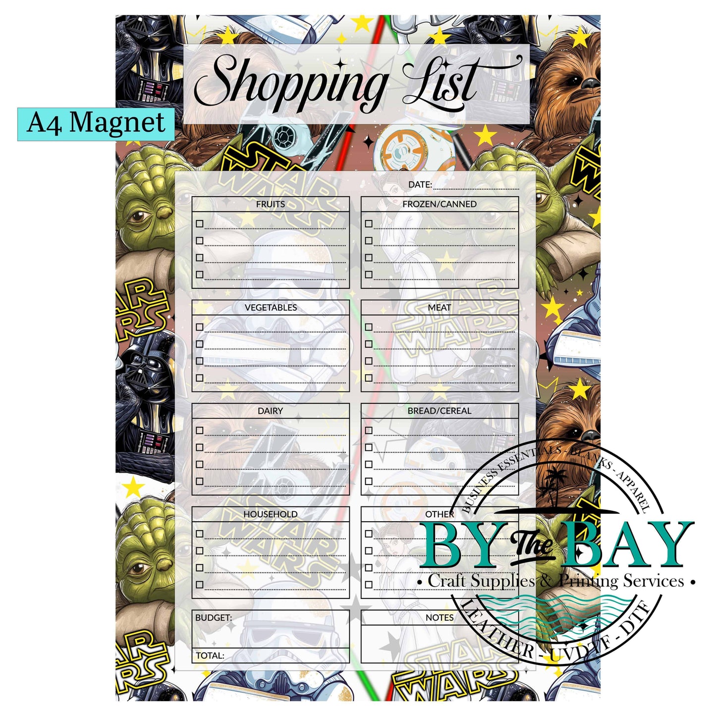 Star W A4 Shopping List Magnet