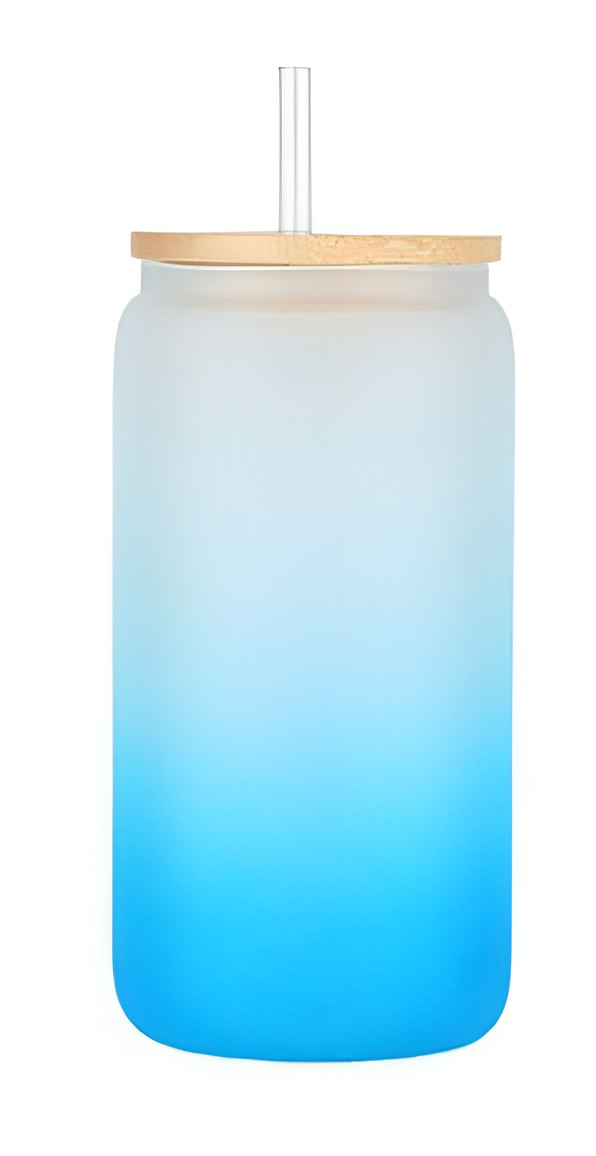 Ombre 16oz Libby tumbler Light Blue