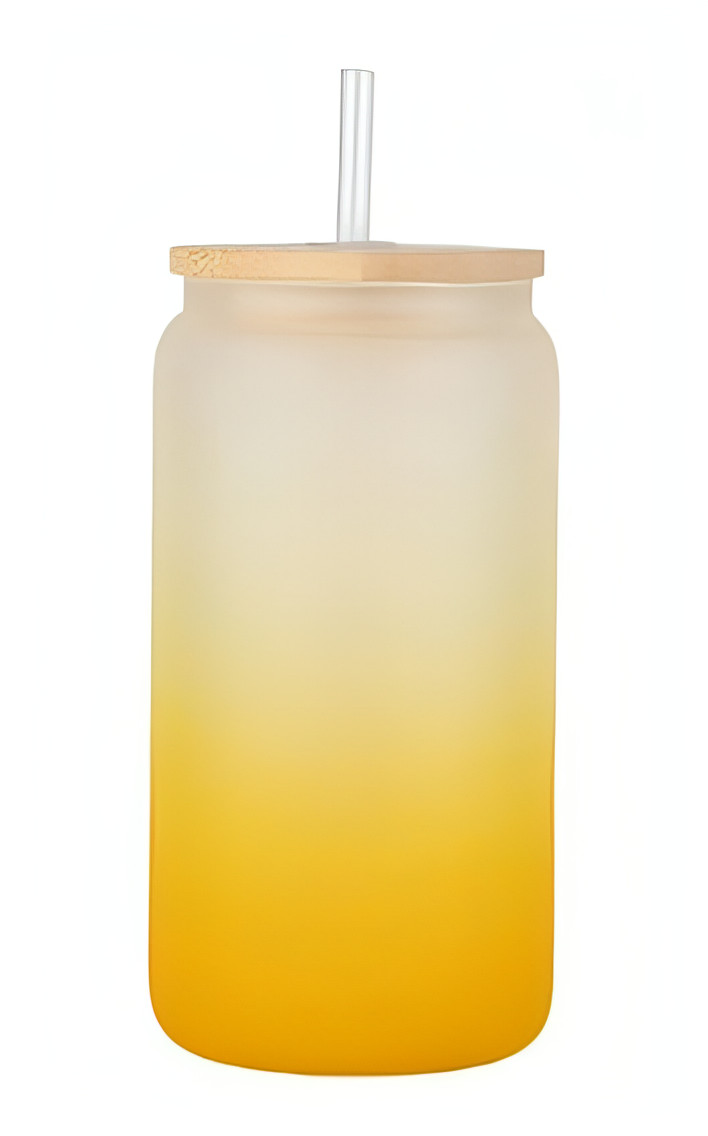 Ombre 16oz Libby tumbler Yellow