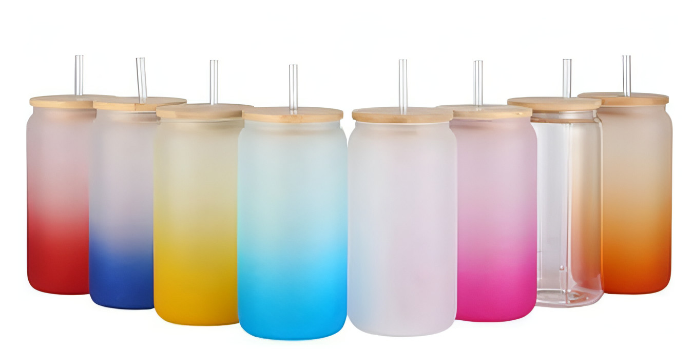 Ombre 16oz Libby tumbler Red