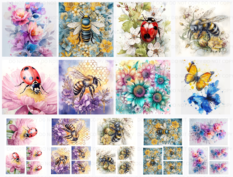 Nature Bag Panel Pre-designed 1m Faux Leather/Vinyl Gang Sheet