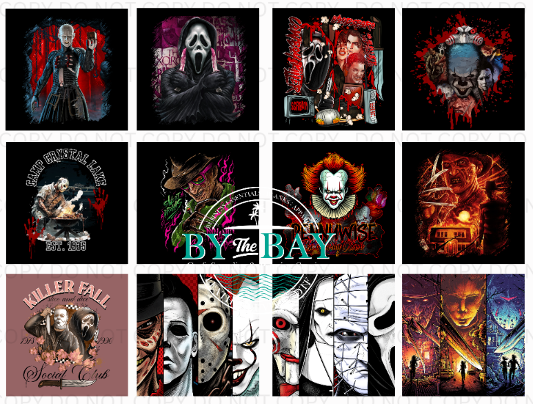 Horror #1 30cm panels - Pre-designed 1m Faux Leather/Vinyl Gang Sheet