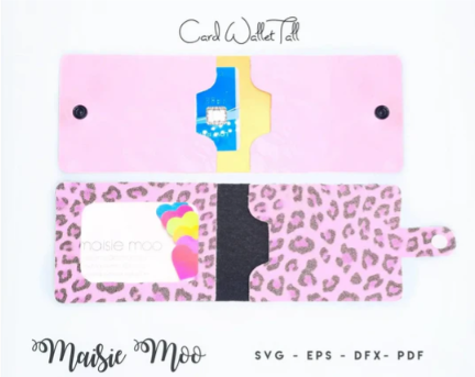 Tall Card Wallet with strap