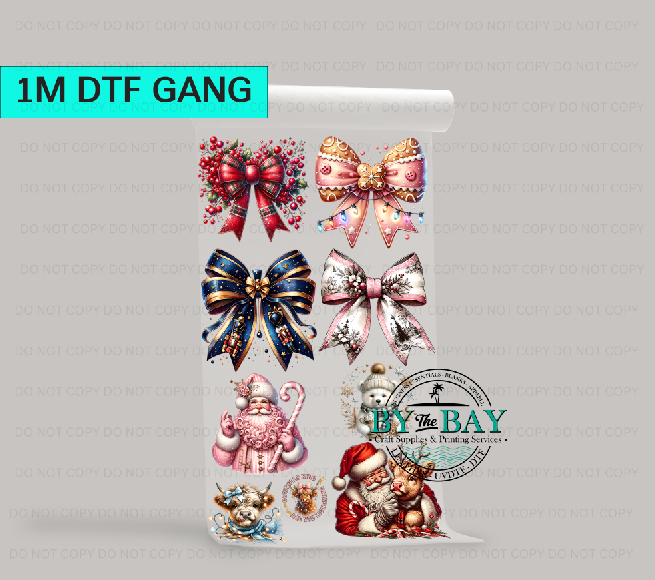 Christmas Pre-designed 1m DTF Gang Sheet