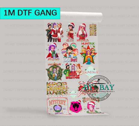 KP Christmas 2 Pre-designed 1m DTF Gang Sheet