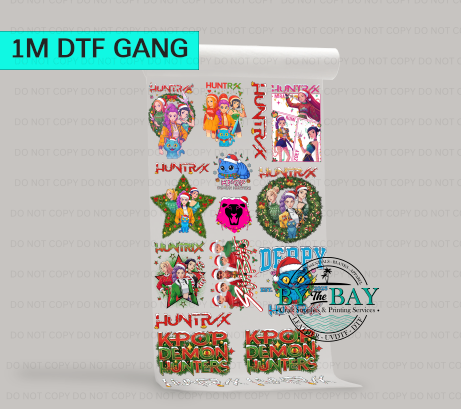 KP Christmas 3 Pre-designed 1m DTF Gang Sheet