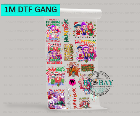 KP Christmas 4 Pre-designed 1m DTF Gang Sheet