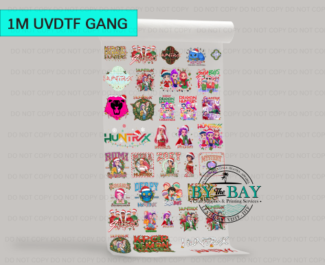KP Christmas Pre-designed 1m UVDTF Gang Sheet