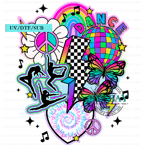 Neon Dance UV/DTF/SUB Print